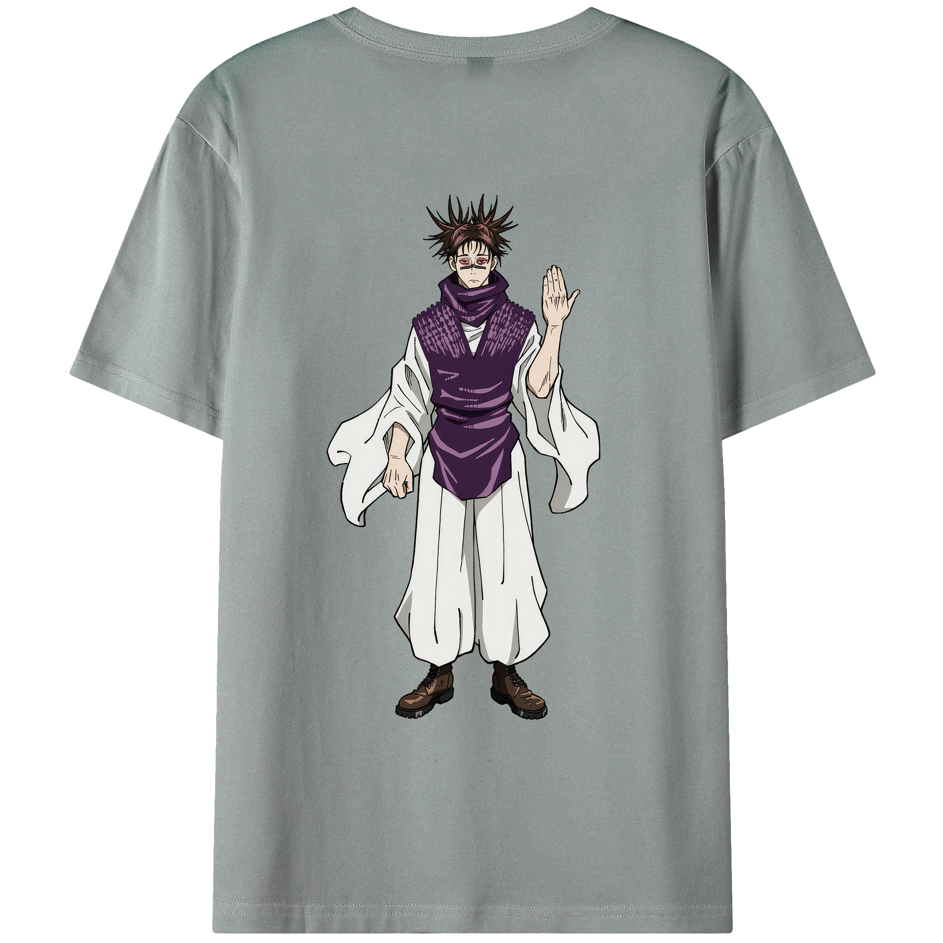 （画像用） 呪術廻戦 Jujutsu Kaisen 綿100％ メンズ半袖Tシャツ（バックプリント） 通気性